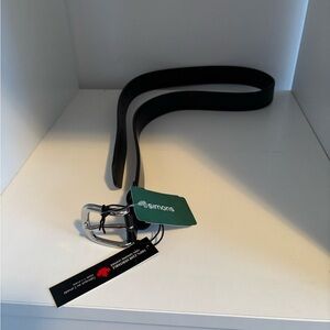 Simons Black Leather Belt